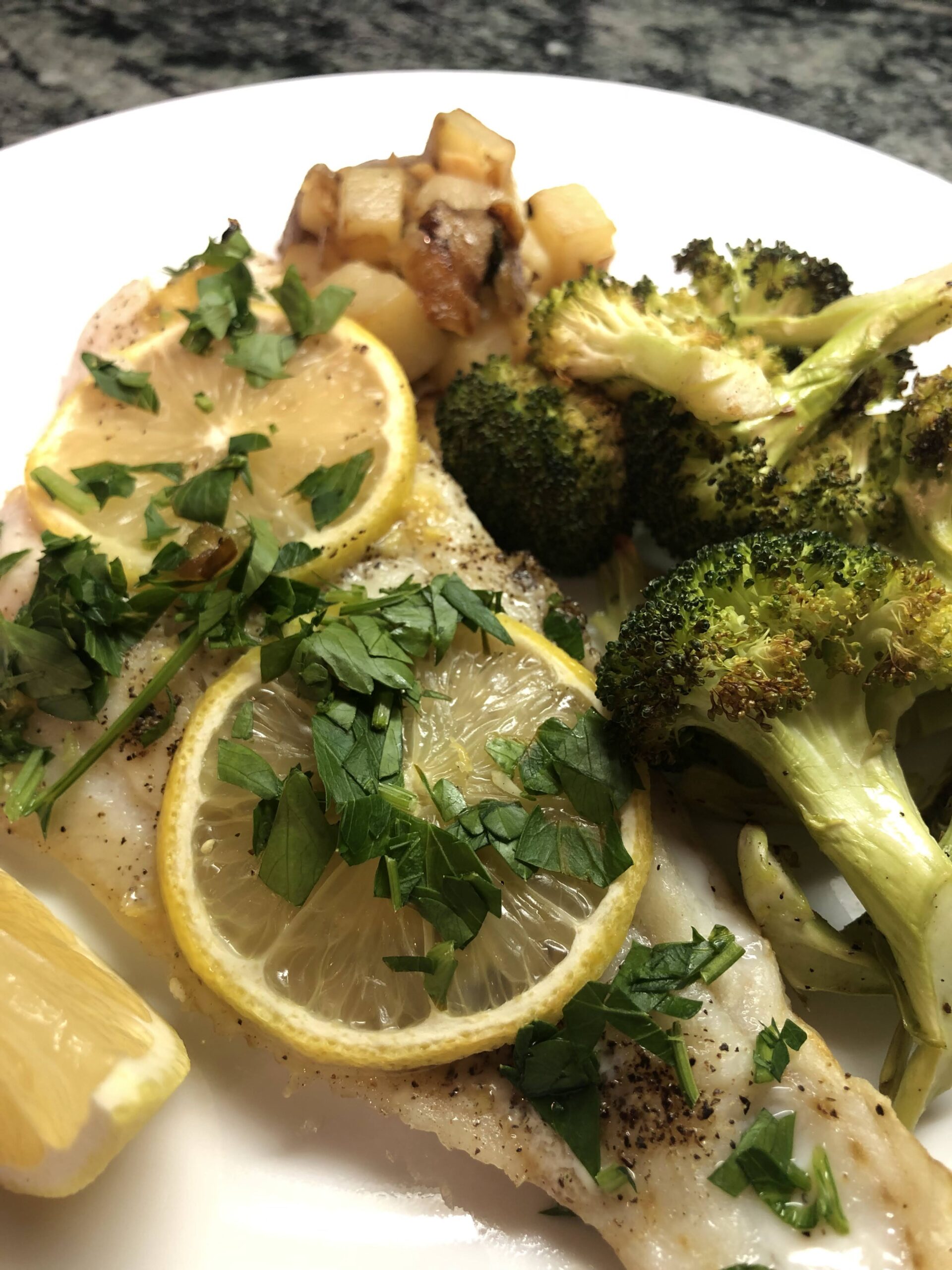 cod and broccoli